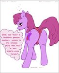  berry_punch_(mlp) cutie_mark dialog drunk ecmajor english_text equine female feral friendship_is_magic hair hooves horse innuendo looking_at_viewer mammal my_little_pony panties plain_background pony purple_hair solo text trembling underwear white_background 