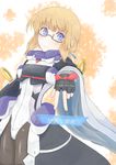  adele_balfetto ata_(egalite) blonde_hair bodysuit fingerless_gloves glasses gloves kyoukaisenjou_no_horizon pantyhose short_hair solo 