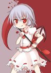  :q lavender_hair red_eyes remilia_scarlet scythe shize_(coletti) solo tongue tongue_out touhou wings 