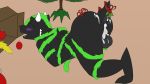  anthro backsack balls blush butt christmas christmas_decoration cum cum_in_ass cum_inside cum_on_butt eyes_closed hi_res holidays horn kobold male mistletoe nude open_mouth plant scalie solo stuck tree vigmarr 