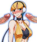  blonde_hair blue_eyes blush censored gym_leader kamitsure_(pokemon) kikuta penis pokemon sweat 