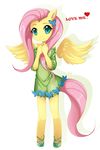  &hearts; anthro anthrofied cute cutie_mark dress equine female fluttershy_(mlp) friendship_is_magic hair hasbro horse jinzhan long_hair looking_at_viewer mammal my_little_pony pegasus pink_hair plain_background pony shadow shoes solo tail unknown_artist white_background wings 