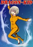  bad_id bad_pixiv_id blonde_hair bruce_lee's_jumpsuit electricity green_eyes huang_baoling ikebukuro_maria short_hair slippers solo tiger_&amp;_bunny 