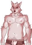  dog looking_at_viewer male mammal ryuta-h sketch solo topless underwear 