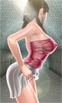  bare_shoulders breasts double_soft_cream erect_nipples huge_breasts large_breasts pleated_skirt skirt skirt_lift suima suima_episode_1 