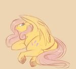  cutie_mark equine female feral fluttershy_(mlp) friendship_is_magic green_eyes hair hooves horse looking_at_viewer mammal my_little_pony pegasus pink_hair pony ponyparty pussy simple_background solo tail wings 
