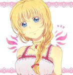  blonde_hair blue_eyes braid colette_brunel collet_brunel dress gem jewel long_hair smile solo tales_of_(series) tales_of_symphonia wings 