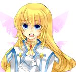  :o blonde_hair blue_eyes colette_brunel collet_brunel gem gloves jewel jewelry long_hair necklace open_mouth solo tales_of_(series) tales_of_symphonia wings 