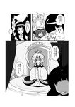  :3 bat_wings bow braid cirno cirno-nee comic cosplay crown expressionless fairy_wings greyscale hair_bow hat highres houraisan_kaguya izayoi_sakuya long_hair long_sleeves mikazuki_neko monochrome multiple_girls o_o remilia_scarlet shaded_face shawl sleeves_past_wrists touhou translated twin_braids wide_sleeves wings younger 