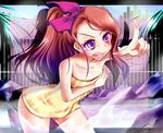  bad_id bad_pixiv_id blush bow hair_bow idolmaster idolmaster_(classic) minase_iori natsu_(anta_tte_hitoha) pointing ponytail solo 