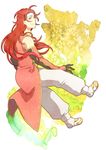  boots gloves headband long_hair male male_focus red_hair smile solo tales_of_(series) tales_of_symphonia zelos_wilder 