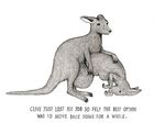 feral greyscale humor kangaroo male mammal marsupial monochrome pouch what 