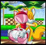 amy_rose anthro big_butt butt butt_grab canine duo female fox hedgehog kissing male mammal miles_prower sega sonic_(series) source_request straight unknown_artist virus-20 