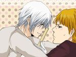  2boys allen_walker d.gray-man howard_link male male_focus multiple_boys white_hair 