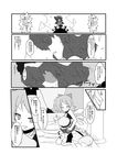  bat_wings bow cirno cirno-nee comic fairy_wings greyscale hair_bow hat highres izayoi_sakuya long_hair mikazuki_neko monochrome multiple_girls remilia_scarlet shaded_face short_hair smile swimsuit touhou translated wings younger 