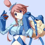  bag blue_eyes blush double_bun fuuro_(pokemon) gloves gym_leader hair_buns nasudora poke_ball pokeball pokemon red_hair smile 