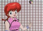  80s animated animated_gif blue_eyes chinese_clothes genderswap gif juggling oldschool ranma-chan ranma_1/2 red_hair saotome_ranma 
