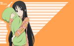  akiyama_mio black_hair character_name hime_cut ikari_manatsu k-on! long_hair open_mouth pajamas pillow solo very_long_hair 