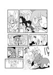  apologizing bat_wings begging bikini bow breasts carrying cirno cirno-nee cleavage comic front-tie_top greyscale hair_bow hat head_wings highres hinanawi_tenshi hong_meiling ice ice_wings izayoi_sakuya koakuma long_hair medium_breasts mikazuki_neko monochrome multiple_girls open_mouth remilia_scarlet short_hair smile star sweatdrop swimsuit touhou translated wings younger 