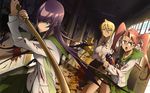  busujima_saeko highschool_of_the_dead marikawa_shizuka seifuku takagi_saya 