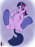  anus blush crotchboob equine female friendship_is_magic hasbro looking_at_viewer my_little_pony presenting pussy socks swaetshrit tail twilight_sparkle_(mlp) two_tone_hair unicorn 