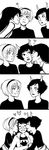  &hearts; cute female homestuck jade_harley kanaya_maryam kissing lesbian penstab rose_lalonde troll 