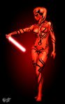  3d barefoot big_breasts breasts darth_talon darthhell female lightsaber lips nail_polish navel nipples not_furry pussy red_eyes red_skin sith sith_lord solo standing star_wars sword tattoo twi&#039;lek twi'lek weapon yellow_eyes 