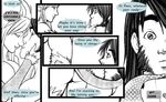  butt comic dragon english_text eye_contact female human kissing looking_at_each_other male mammal monochrome raus_(recklessarts) recklessarts rika_(recklessarts) straight tail text 