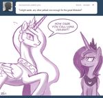  alicorn duo equine female feral friendship_is_magic hair horn horse john_joseco long_hair mammal monochrome my_little_pony pegacorn pony princess princess_celestia_(mlp) princess_luna_(mlp) royalty sibling sisters sweat tiara tumblr winged_unicorn wings 