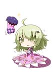  creature doll elize_lutus green_eyes green_hair open_mouth reku short_hair simple_background tales_of_(series) tales_of_xillia teepo_(tales) 