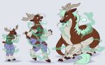  ! ? anthro anthro_to_feral antlers capreoline cervid cieldoberman clothing dragon eastern_dragon forked_tongue grey_background hooves horn male mammal moose nude sequence simple_background solo sound_effects tongue transformation 