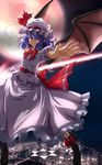  dress highres m134 moon red_eyes remilia_scarlet solo star touhou wings 