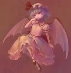  bad_id bad_pixiv_id bat_wings blue_hair daiyou-uonome hat red_eyes remilia_scarlet short_hair solo touhou wings 