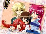  blonde_hair blue_eyes brown_hair long_hair lyrical_nanoha mahou_shoujo_lyrical_nanoha mahou_shoujo_lyrical_nanoha_a's mahou_shoujo_lyrical_nanoha_strikers multiple_girls photo_(object) pink_hair ponytail red_hair shamal signum vita yagami_hayate zafira 