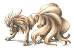  gen_1_pokemon multiple_tails ninetales no_humans non-web_source pokemon pokemon_(creature) realistic solo tail 