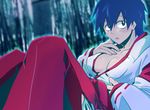  blush breasts cleavage genderswap japanese_clothes large_breasts open_mouth simon solo tengen_toppa_gurren_lagann 