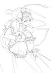  bracelet cao-cao chinese_clothes chun-li greyscale gun jewelry monochrome pantyhose pelvic_curtain solo spiked_bracelet spikes street_fighter weapon 