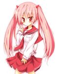  hidan_no_aria huei_nazuki kanzaki_h_aria pink_hair school_uniform serafuku skirt solo twintails 