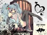  aqua_eyes aqua_hair bad_id bad_pixiv_id boots chair detached_sleeves flower full_body hair_flower hair_ornament hatsune_miku heart highres kokonoe_miya legs long_hair necktie sitting skirt solo thigh_boots thighhighs twintails very_long_hair vocaloid zettai_ryouiki 