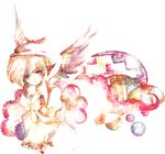  animal_ears bad_id bad_pixiv_id hari_nezumi hat monochrome mystia_lorelei short_hair solo touhou wings 