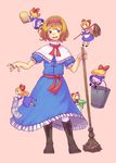  alice_margatroid bad_id bad_pixiv_id blonde_hair blue_eyes bottle bucket cleaning doll duster ebi_(daidalwave) hairband mop open_mouth rag shanghai_doll short_hair solo sponge spray_bottle touhou 