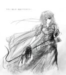  amputee bad_id bad_pixiv_id bandage_over_one_eye bandages blood bow_(weapon) cape greyscale injury monochrome no_hat no_headwear rhapsode serious sketch solo torn_clothes touhou translated weapon yagokoro_eirin 
