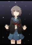  bad_id bad_pixiv_id brown_eyes cardigan grey_hair kita_high_school_uniform looking_up nagato_yuki rothe school_uniform serafuku short_hair snow solo suzumiya_haruhi_no_shoushitsu suzumiya_haruhi_no_yuuutsu 