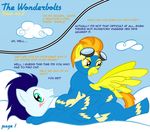  blue_fur blush bodysuit comic english_text equine erection eyewear female feral friendship_is_magic fur goggles hair horse male mammal multi-colored_hair my_little_pony pegasus penis pony skinsuit soarin_(mlp) spitfire_(mlp) taharon tail text wing_boner wings wonderbolts_(mlp) 