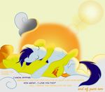  &lt;3 afterglow blue_fur comic cutie_mark embrace english_text equine female feral friendship_is_magic fur hair horse hug love male mammal multi-colored_hair my_little_pony pegasus pony soarin_(mlp) spitfire_(mlp) sun taharon tail text wings wonderbolts_(mlp) 