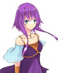 :o babydoll bare_shoulders blue_eyes blush body_blush choker collarbone detached_sleeves fire_emblem fire_emblem:_seima_no_kouseki flat_chest jewelry long_hair looking_at_viewer lute_(fire_emblem) miyazakit necklace open_mouth purple_hair simple_background solo twintails white_background wrist_cuffs 