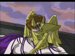  animated animated_gif breasts kido_saori knights_of_the_zodiac long_hair lowres nude pegasus_seiya purple_hair saint_seiya 