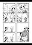  &gt;:) 4koma :&lt; :d ? ^_^ ^o^ alternate_hairstyle bat_wings blush chibi child closed_eyes comic confused dress_shirt greyscale hands_on_hips happy head_wings izayoi_sakuya koakuma laughing maid maid_headdress monochrome multiple_4koma multiple_girls necktie open_mouth rock_paper_scissors shirt short_hair smile touhou translated uruc v-shaped_eyebrows wings younger |_| 