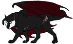  black black_fur canine demon demonic demoninc fur mammal scar toradoshi white white_fur wings wolf 