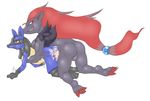  anthro balls butt cum cum_in_pussy cum_inside dark-moltres doggy_position doggystyle duo female from_behind knot lucario male nintendo penis pok&#233;mon pok&eacute;mon red_eyes sex size_difference straight unknown_artist vaginal video_games zoroark 